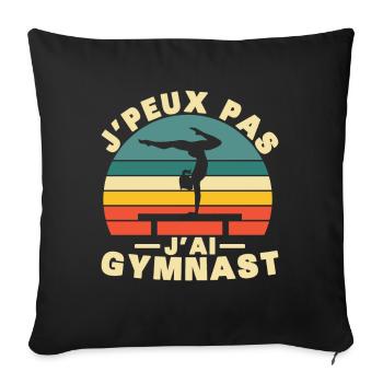 Woman Gymnastics Gift I Can't I Have Gym - Sofa pillowcase 17,3'' x 17,3'' (45 x 45 cm) - black - Front
