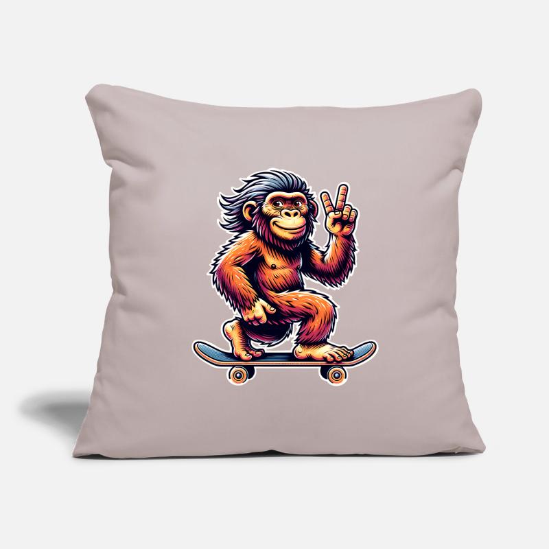 Neanderthal Skateboard Skater Sofa pillowcase 17,3'' x 17,3'' (45 x 45 cm)