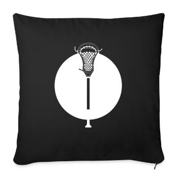 Dessin de batte de crosse - Housse de coussin décorative 45 x 45 cm - noir - Devant