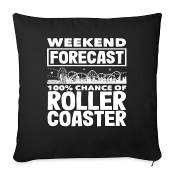 Prédiction du week-end de montagnes russes - Housse de coussin décorative 45 x 45 cm - noir - Devant