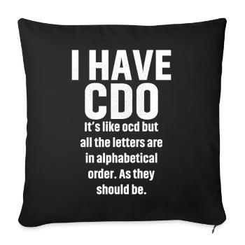 I have cdo - Sofa pillowcase 17,3'' x 17,3'' (45 x 45 cm) - black - Front
