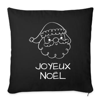 Merry Christmas - Sofa pillowcase 17,3'' x 17,3'' (45 x 45 cm) - black - Front
