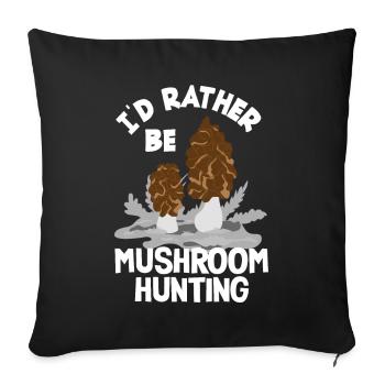 Je préfère cueillir des champignons - Housse de coussin décorative 45 x 45 cm - noir - Devant