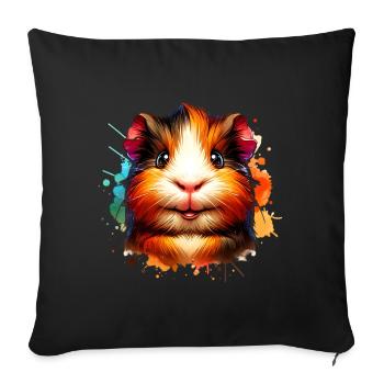 Cobaye - Housse de coussin décorative 45 x 45 cm - noir - Devant