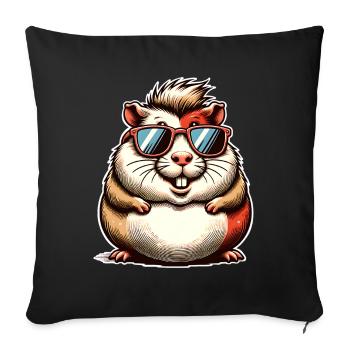 Cobaye - Housse de coussin décorative 45 x 45 cm - noir - Devant