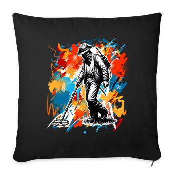 Probing Metal Detector - Sofa pillowcase 17,3'' x 17,3'' (45 x 45 cm) - black - Front