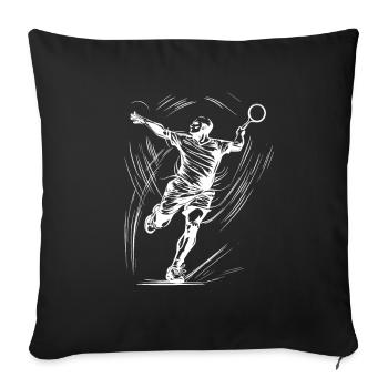 Badminton - Sofa pillowcase 17,3'' x 17,3'' (45 x 45 cm) - black - Front