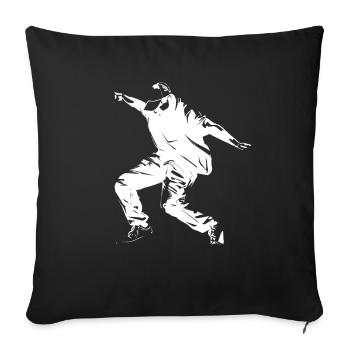 Breakdance Sketch - Sofa pillowcase 17,3'' x 17,3'' (45 x 45 cm) - black - Front