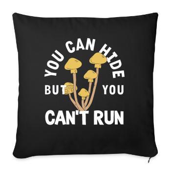 Cueilleur de champignons Vous pouvez cacher - Housse de coussin décorative 45 x 45 cm - noir - Devant