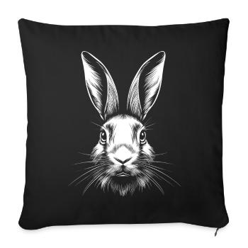 Bunny Rabbit Lover Hare Bunny Cute Bunnies - Sofa pillowcase 17,3'' x 17,3'' (45 x 45 cm) - black - Front