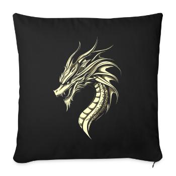 Dragon Mythical Creature Dragon Lover Fire Dragon - Sofa pillowcase 17,3'' x 17,3'' (45 x 45 cm) - black - Front