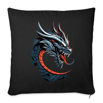 Dragon Mythical Creature Dragon Lover Fire Dragon - Sofa pillowcase 17,3'' x 17,3'' (45 x 45 cm) - black - Front
