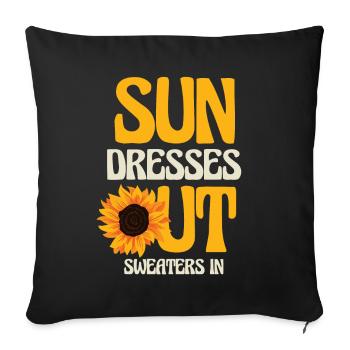 Sundressierungen Aus, Pullover In, Umarmen Vintage - Sofakissenbezug 45 x 45 cm - Schwarz - Vorne