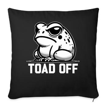 Vintage grenouille crapaud Meme grenouille ne me crapaud pas - Housse de coussin décorative 45 x 45 cm - noir - Devant