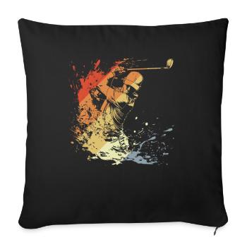 Golfer Retro - Sofa pillowcase 17,3'' x 17,3'' (45 x 45 cm) - black - Front