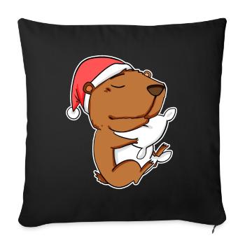 Capybara Cadeau Capybara - Housse de coussin décorative 45 x 45 cm - noir - Devant