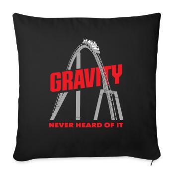 Achterbahn Gravity Nie Gehört - Sofakissenbezug 45 x 45 cm - Schwarz - Vorne