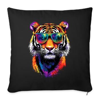Tigre Grand Chat Wilderness Tigre Chats Tigre Mignon - Housse de coussin décorative 45 x 45 cm - noir - Devant