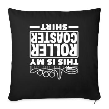 Roller Coaster My Life T-Shirt - Housse de coussin décorative 45 x 45 cm - noir - Devant