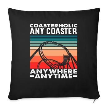 Montagnes russes Fan Coasterholic Passion - Housse de coussin décorative 45 x 45 cm - noir - Devant