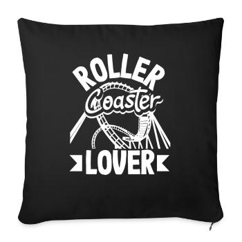 Roller coaster lovers Adventurous spirit - Sofa pillowcase 17,3'' x 17,3'' (45 x 45 cm) - black - Front