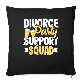 Divorce Party Support Command Divorce - Sofa pillowcase 17,3'' x 17,3'' (45 x 45 cm) - black - Front