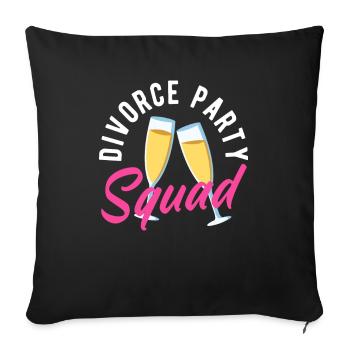 Divorce Party Squad Cheers Divorce - Sofa pillowcase 17,3'' x 17,3'' (45 x 45 cm) - black - Front