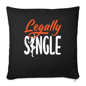 Legal Single Freedom Vibes Divorce - Sofa pillowcase 17,3'' x 17,3'' (45 x 45 cm) - black - Front