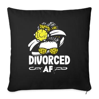 Divorcé Déclaration audacieuse Divorce - Housse de coussin décorative 45 x 45 cm - noir - Devant