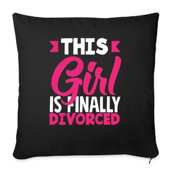 This Girl Is Finally Divorced Celebrate - Sofa pillowcase 17,3'' x 17,3'' (45 x 45 cm) - black - Front