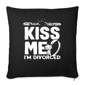 Embrasse-moi je suis divorcé Feiern Sie die Scheidung - Housse de coussin décorative 45 x 45 cm - noir - Devant