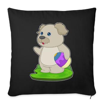 Dog Easter Easter Egg - Sofa pillowcase 17,3'' x 17,3'' (45 x 45 cm) - black - Front