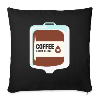 Conception de mélange supplémentaire pour les amateurs de café - Housse de coussin décorative 45 x 45 cm - noir - Devant