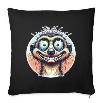 Suricate - Housse de coussin décorative 45 x 45 cm - noir - Devant
