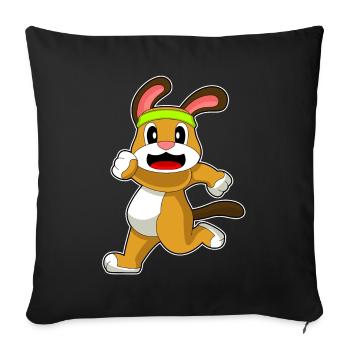 Dog Jogger Jogging Sport - Sofa pillowcase 17,3'' x 17,3'' (45 x 45 cm) - black - Front