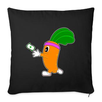 Carrot Jogger Jogging Sport - Sofa pillowcase 17,3'' x 17,3'' (45 x 45 cm) - black - Front