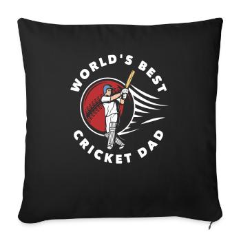 Best Cricketer Dad Design - Sofa pillowcase 17,3'' x 17,3'' (45 x 45 cm) - black - Front