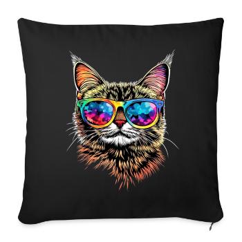 Britisch Kurzhaar Katze BKH Katzenmama Süße Katzen - Sofakissenbezug 45 x 45 cm - Schwarz - Vorne