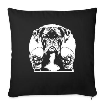 Boxer - Sofakissenbezug 45 x 45 cm - Schwarz - Vorne