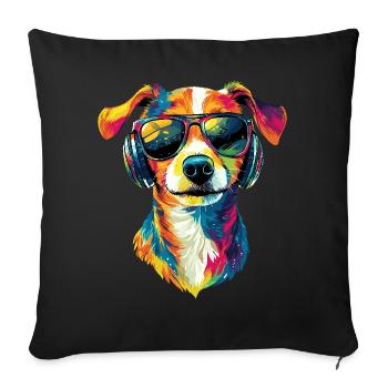 Jack Russell Terrier Dog Lover Jack Russell's - Sofa pillowcase 17,3'' x 17,3'' (45 x 45 cm) - black - Front