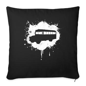 Bus Graffiti - Sofa pillowcase 17,3'' x 17,3'' (45 x 45 cm) - black - Front