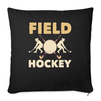 Hockey Player Field Sports Passion - Sofa pillowcase 17,3'' x 17,3'' (45 x 45 cm) - black - Front