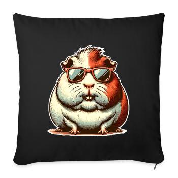 Cobaye - Housse de coussin décorative 45 x 45 cm - noir - Devant
