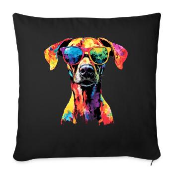 Rhodesian Ridgeback Hunting Dog Dogs Pride Ridgeback - Sofa pillowcase 17,3'' x 17,3'' (45 x 45 cm) - black - Front