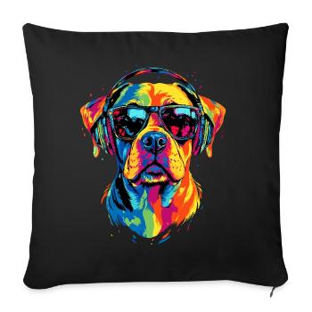 Deutscher Boxer Hunde Boxerverein German Boxer - Sofakissenbezug 45 x 45 cm - Schwarz - Vorne