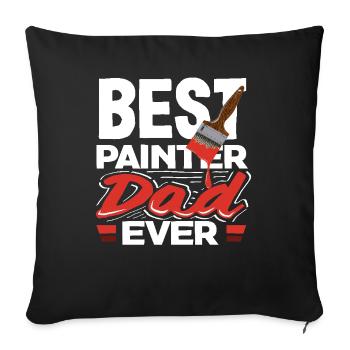Bester Maler Papa Aller Zeiten - Sofakissenbezug 45 x 45 cm - Schwarz - Vorne