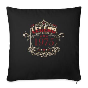 Birthday Legend 1975 Vintage Style - Sofa pillowcase 17,3'' x 17,3'' (45 x 45 cm) - black - Front