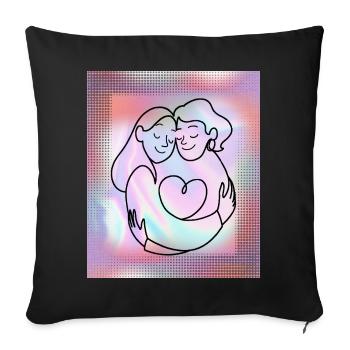 Favorite Human-Mother-Daughter-Sister-Girlfriend - Sofa pillowcase 17,3'' x 17,3'' (45 x 45 cm) - black - Front