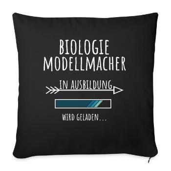 Biologiemodellmacher Ausbildung Beruf Geschenk - Sofakissenbezug 45 x 45 cm - Schwarz - Vorne