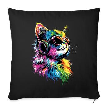 Chat Ragdoll Chat Ragdoll Chat Mignon Chats Ragdoll - Housse de coussin décorative 45 x 45 cm - noir - Devant